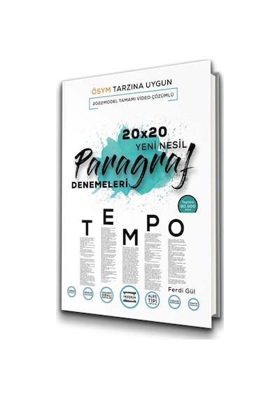Tempo Paragraf Yeni Nesil Ösym Tipi 20X20 Denemeleri