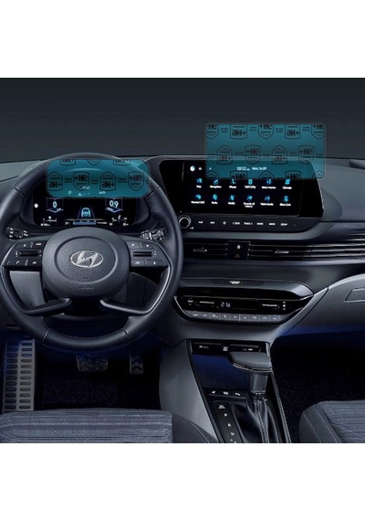 Hyundai İ20 Gösterge Ve Multimedya Paneli Uyumlu Nano Cam Ekran Koruyucu Set