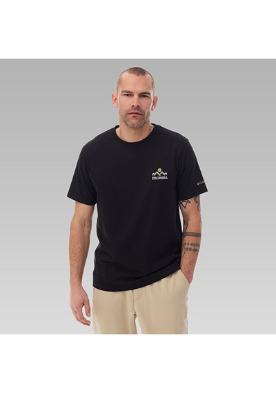 Columbia Cs0482 Csc M Rainbow Ridge Ss Erkek T-shirt-33636 Siyah