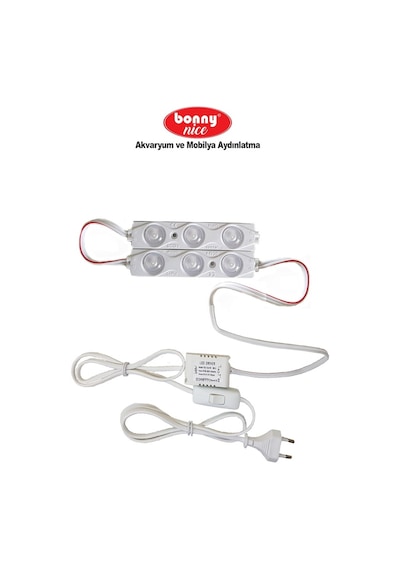 Akvaryum 2'Li Modül Led Aydınlatma Beyaz Işık Anahtarlı 431999852