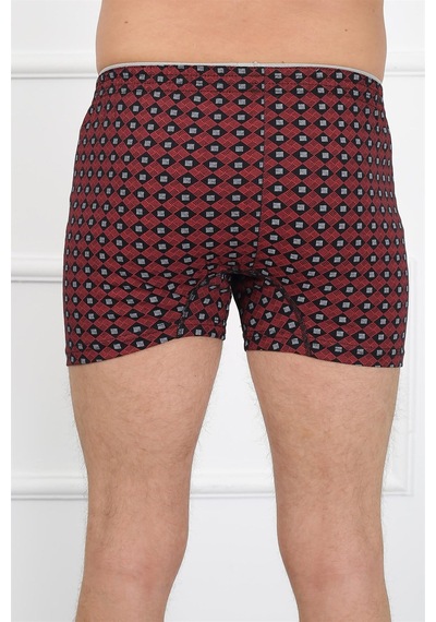 İbrahim Burak Etiler Collection Moda Çizgi Erkek Penye Boxer 40083 Kiremit