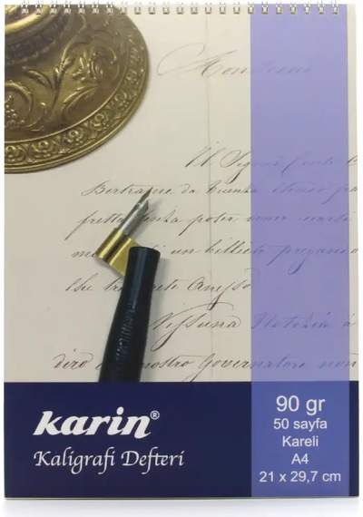 Karin Kaligrafi Defteri Kareli A4 50 Yaprak