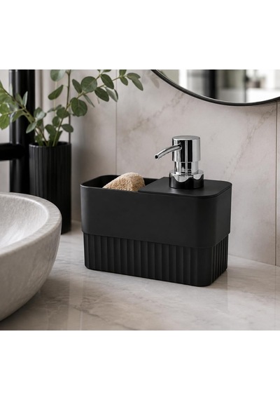 Bölmeli Şeffaf Akrilik Sabunluk Ve Deterjanlık Sünger Hazneli Mutfak Ve Banyo Için Pratik Şeffaf Plastik Sabunluk Diğer