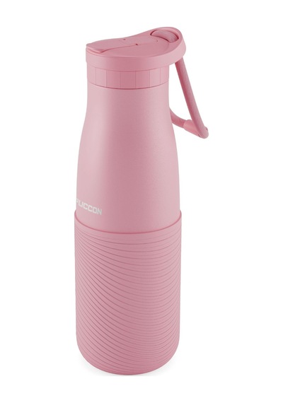 Puccon Pembe 500 Ml Paslanmaz Çelik Termos - Silikon Kaplı Dalga Okul, Günlük, Kamp - 50020