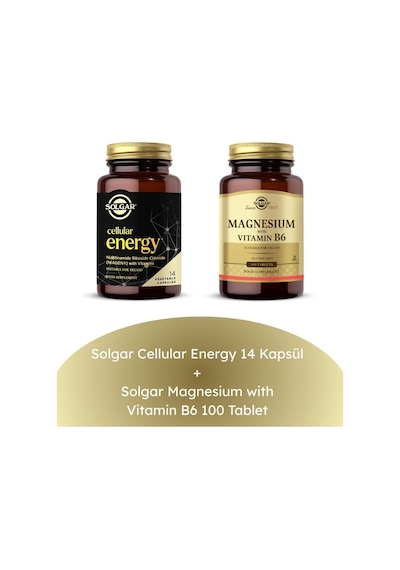 Solgar Cellular Energy 14 Kapsül + Magnesium With Vitamin B6 100 Tablet