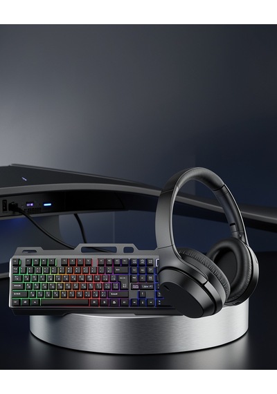 Işıklı Klavye Mouse Ve Bluetooth Kulaklık Seti Türkçe Q Xuczzzkulaklıkklavyeset