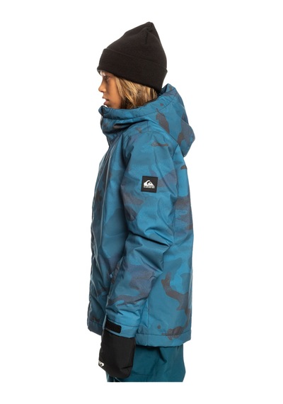 Quiksilver Mission Printed Youth Erkek Çocuk Mavi Snowboard Ceketi Bsm5