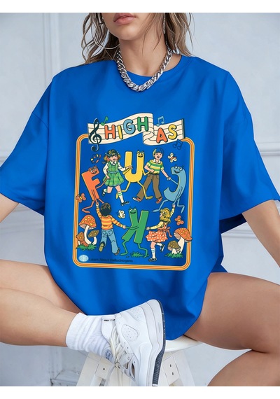 Noıssey Urban Pop Graphic Kadın Tişört Koleksiyonukod 5102 Saks