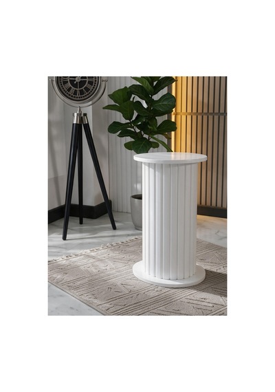 Aura Yuvarlak Bohem 90x90 Mdf Masa Masa Fiyatıdır Barok/beyaz Barok/beyaz