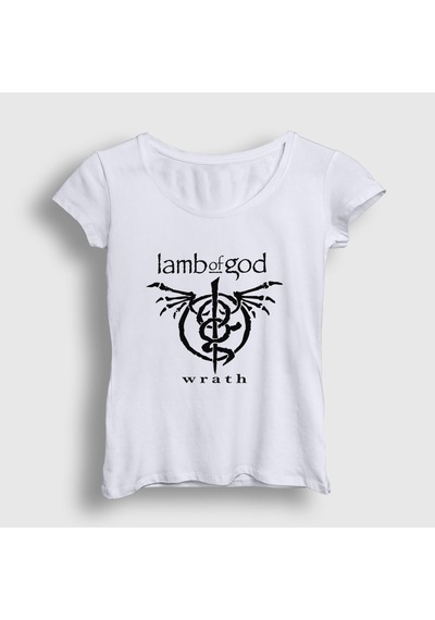 Presmono Kadın Wrath Lamb Of God T-shirt Beyaz