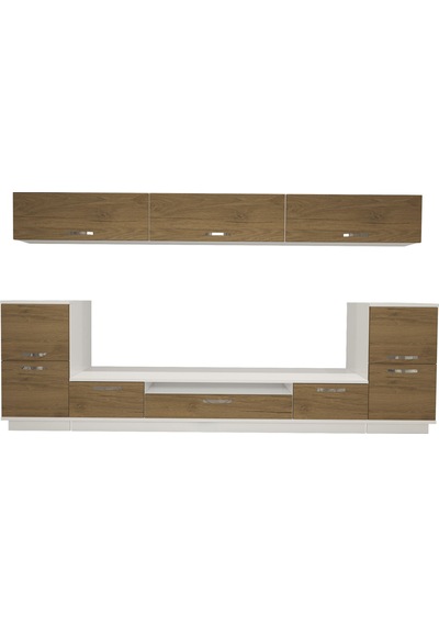 Decoraktiv Trendstyle 9 Mdf Tv Ünitesi Tv Sehpası - Beyaz Pera Beyaz - Meşe