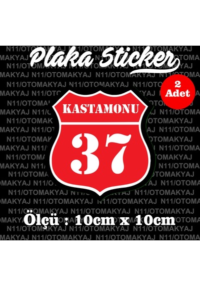 37 Kastamonu İl Şehir Plaka Sticker Futbol Spor Kulüb