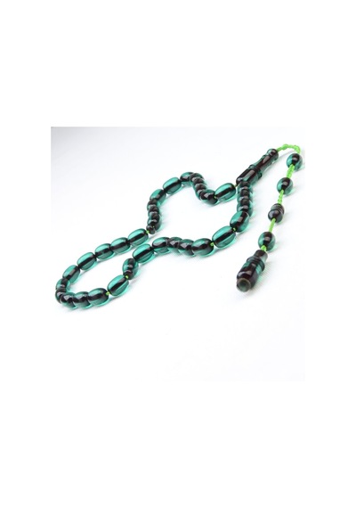 Kapsül Kesim 12x8 Mm Ateş Kehribar Sistem Püsküllü Tesbih Mavi 05930158