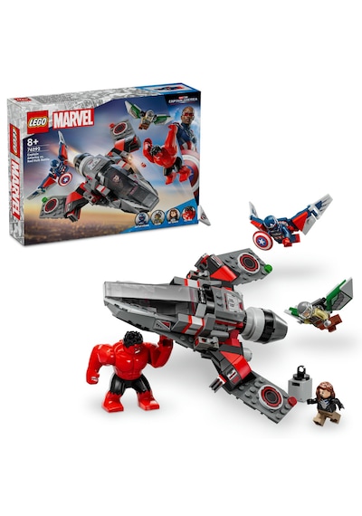 LEGO® Marvel Kaptan Amerika ile Red Hulk Savaşı 76292 - 7 Yaş ve Üzeri Süper Kahraman Jeti İçeren Yaratıcı Oyuncak Yapım Seti (223 Parça)
