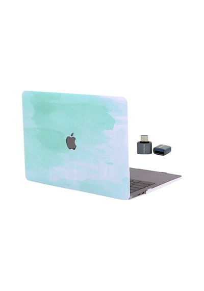 Apple Uyumlu MacBook Air 13 M1 Kılıf Sert Kapak İnce Hafif Darbe Çizilme Koruma Touch Id 13.3 İnç Açık Yeşil