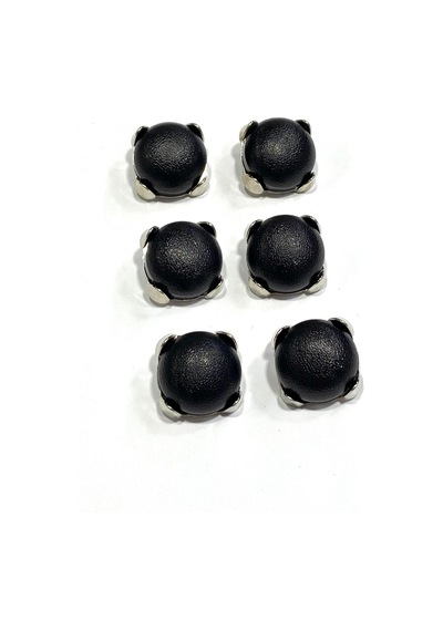Siyah İtalyan Gümüş Çerçeveli / Ceket Ve Hırka Düğmesi / 1,8 Cm / Bmb01