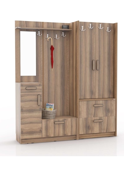 Abre Vm-36348 Dore Ceviz Vestiyer Portmanto Ayakkabılık