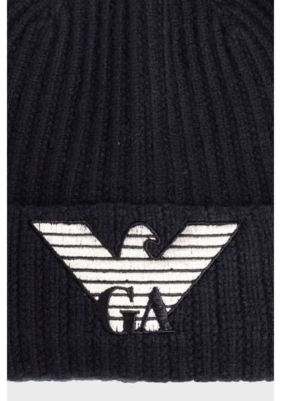 Emporio Armani Yünlü Bere Erkek Bere Em006282 Af18099 Mb015 Mavi-gri