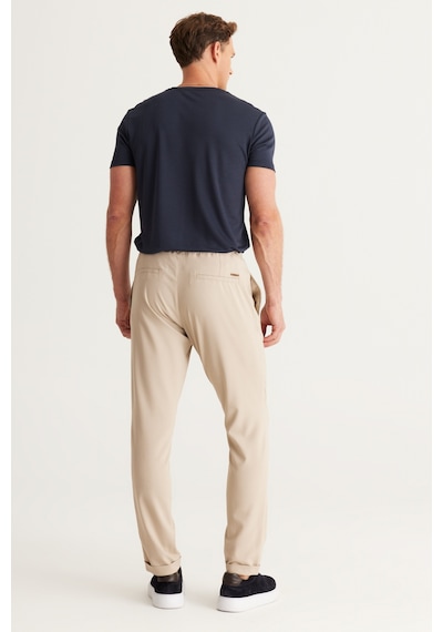 Ac&Co / Altınyıldız Classics Slim Fit Dar Kesim Beli Bağlamalı Yan Cepli Erkek Pantolon - Bej Ac&Co / Altınyıldız Classics Slim Fit Dar Kesim Beli Bağlamalı Yan Cepli Erkek Pantolon - Bej