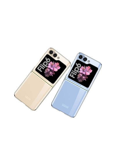 Samsung Galaxy Uyumlu Z Flip 6 Kılıf Kılıfist Full Camlı Kıpta Kılıf Şeffaf