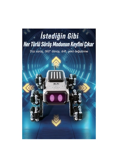 Bagajon Brb4 Aı Akıllı Robot Köpek Su Atışlı 2.4ghz Uzaktan Kumandalı Jest Kontrollü Akrobatik Işıklı Sesli Robot Oyuncak