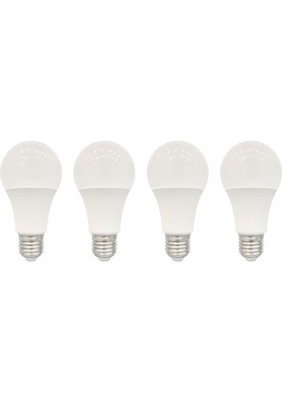Lampist 10w Led Ampul 4 Adet E27 Duy 900 Lümen Yüksek Işık Güçlü Ekonomik Paket Enerji Tasarruflu Ampul Seti Beyaz -6500k