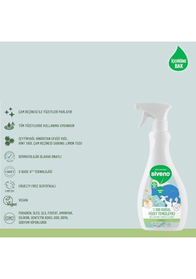 500 Ml Doğal Yüzey Temizleyici 10'lu Set