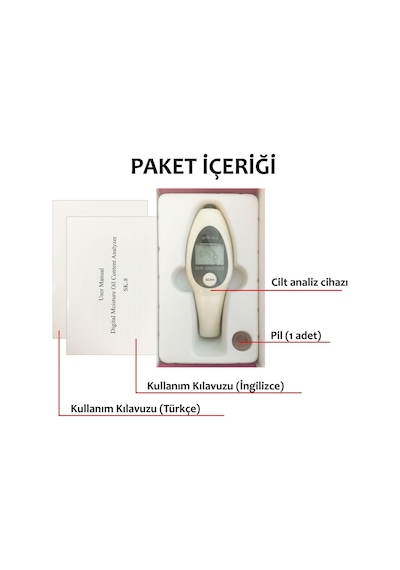 Sk-8 Dijital Cilt Yağ  Nem Analiz Cihazı