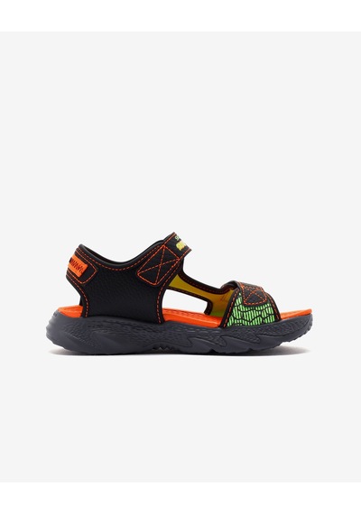 Skechers Creature - Splash Büyük Erkek Çocuk Siyah Işıklı Sandalet 400614l Bkor Siyah