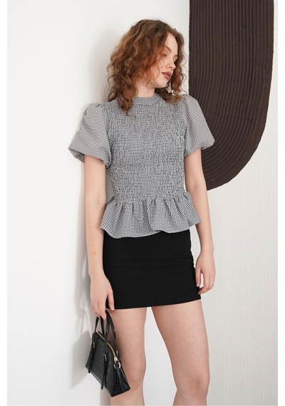 Verymoda Gipeli Bisiklet Yaka T Bluz D2999 Siyah