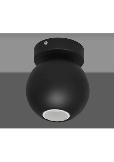 Mylights Siyah Spot Tekli Küre Ampullu Gun Isıgı Aplik Armatür Av