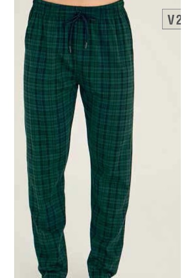 Tek Alt Kareli Desen Pantalon Kly 306 Acı Kahverengi