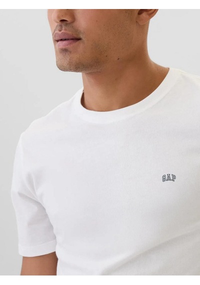 Gap 502022001 V-frch Everyday Soft Micro Logo Crew Erkek Tişört Beyaz
