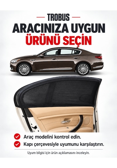 Trobus Renault Scenic 2009-2016 Mpv Yan Cam Güneşliği