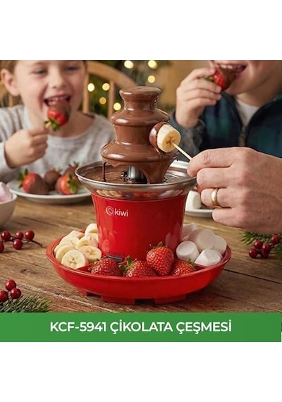 Kcf-5941 Çikolata Çeşmesi Ve Fondü Makinesi 2 Isı Seviyesi, Kolay Temizlik, Eğlenceli Sunum Keyfi