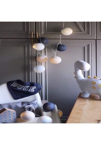 Stylish Blue Işıklı Top Dekoratif Aydınlatma