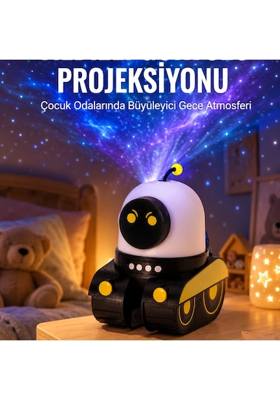 Bluetooth Bağlantılı Yüksek Çözünürlüklü Galaksi Projektör Yeni Nesil Renkli