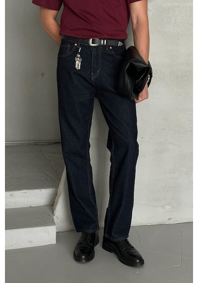Erkek Baggy Jean Pantolon Lacivert