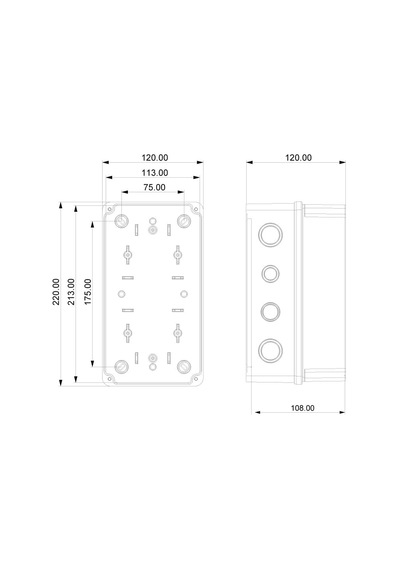 Yavuz Buat Kutusu, Bağlantı Kutusu, Dağıtım Kutusu Ip65 Su Geçirmez 120 X 220 X 120 Mm Muhafaza Kutusu Poli 032-1