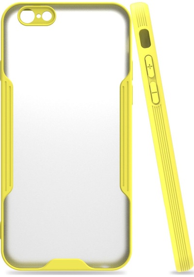 Apple iPhone  Uyumlu,  6 Kılıf Platin Silikon - Sarı