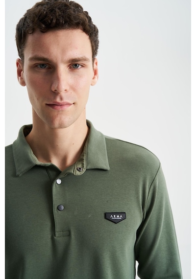 AR-MA Arma Erkek Slim Fit Çıt Çıt Düğmeli Polo Yaka İnterlok Sweatshirt 001