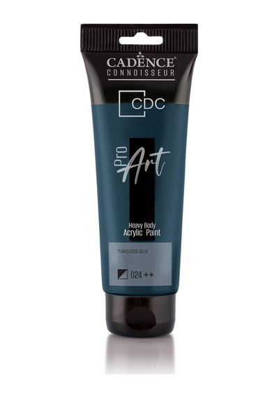 Cadence Pr024 Turkuaz Mavi Proart Heavy Body Akrilik Boya 120 ML - Tüp Akrilik Boya