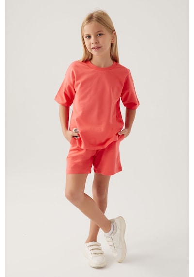 Rolypoly Kız Çocuk Pembe Şort Takım Rp3416-c-v1 Pempe