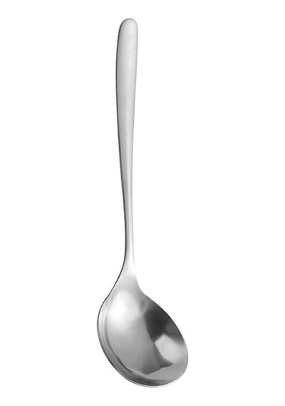 304 Çelik 21 Cm Mat Gümüş Renk Ufak Servis Kaşığı Cin746byx