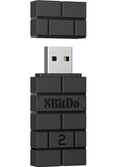 8bitdo Kablosuz Usb Adaptörü 2, Xbox Series, Joycons, Switch Pro, Ps5, Ps4, Ps4 Pro, Ps3 On Switch İçin Bluetooth Anahtar Denetleyicileri Adaptörü, Pc,, Raspberry Pi, Retrofreak Siyah