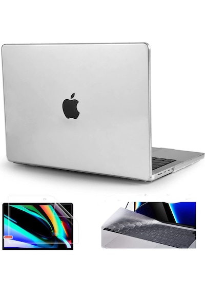 Arabulalaca Macbook Uyumlu Pro 16 Inç A3429 A3428 A3186 A2780 A2991 Işlemçi Kılıf Hardcase Kapak + Klavye Koruyucu +ekran Koruyucu Set Seffaf