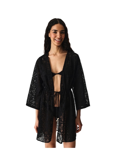 Penti Siyah Jasmine Kimono