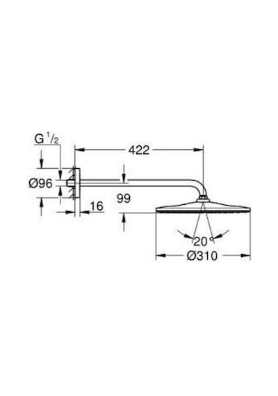 Grohe Rainshower Mono 310 Tepe Duşu Seti, 31 Cm, Bakır - 26558da0 Bakır Grohe Rainshower Mono 310 Tepe Duşu Seti, 31 Cm, Bakır - 26558da0 Bakır