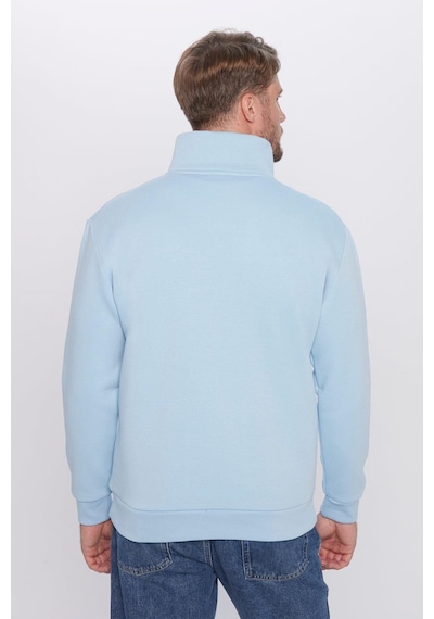 Tudors Unisex Relax Fit Rahat Kesim Pamuklu İçi Polarlı Yarım Fermuarlı Mavi Dik Yaka Sweatshirt-31447 Mavi Tudors Unisex Relax Fit Rahat Kesim Pamuklu İçi Polarlı Yarım Fermuarlı Mavi Dik Yaka Sweatshirt-31447 Mavi