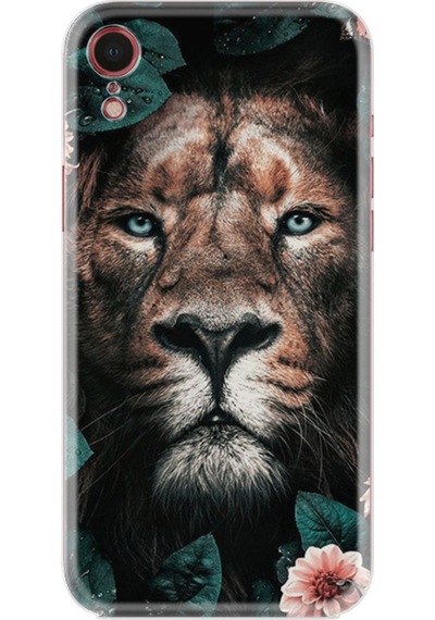 Apple Uyumlu iPhone XR Kilif Resimli Silikon Leon Flowers 1333 537534813